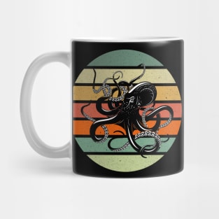 Retro Vintage Funny Octopus Ocean Sea Animal Marine life Marine Biologist Mug